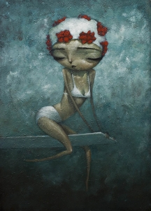 Diving Girl By Tony Giles - SOLD